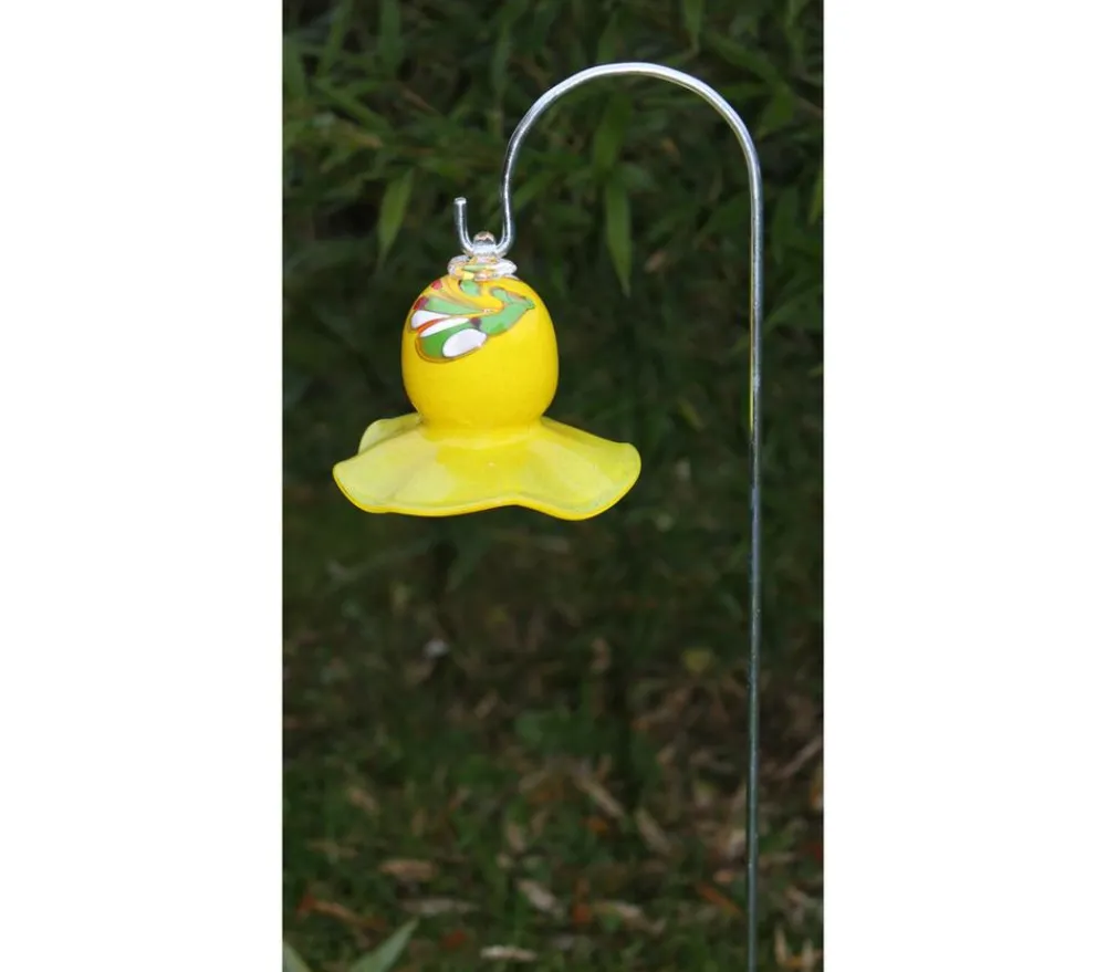 MP Glaszauber Gartenkugeln & Glas Deko - Glas-Miniglocke mit Stab, ca. Ø8/H65 cm