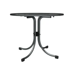 MWH Gartentische Metall|Balkonmöbel Metall - Gartentisch Universal, ca. Ø105/H74 cm Grau