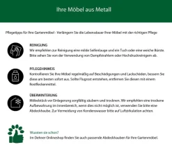 MWH Gartentische Metall|Balkonmöbel Metall - Gartentisch Universal, ca. Ø105/H74 cm Grau