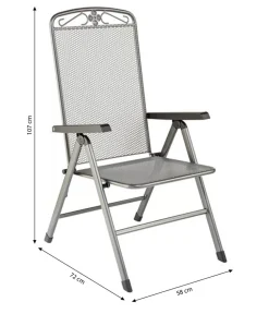 MWH Klapp-Gartensessel Savoy Grau Online