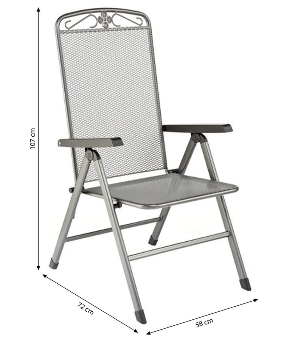 MWH Klapp-Gartensessel Savoy Grau Online
