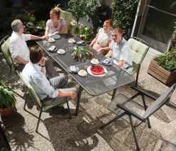 MWH Gartenstühle Metall|Relaxstühle - Metall-Relaxsessel Savoy Grau