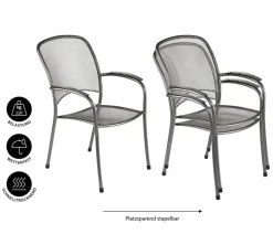MWH Gartenstühle Metall|Stapelstühle > Metall-Stapelsessel Carlo