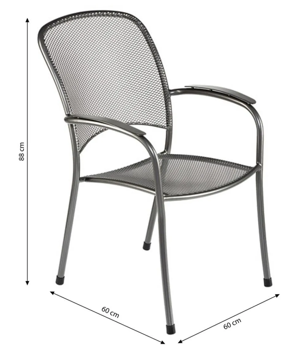 MWH Gartenstühle Metall|Stapelstühle > Metall-Stapelsessel Carlo