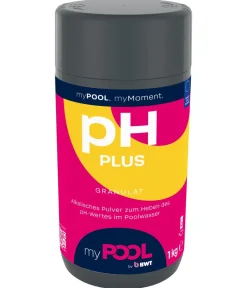 MYPOOL Pools & Whirlpools - Poolpflegeprodukt pH-Plus 1 kg Weiß