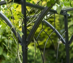 NATURE Rosenbögen - Metall Rosenbogen, ca. B114/H232/T66 cm Schwarz