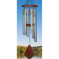 Nature´s Melody Windspiele & Gartenstecker - NATURE'S MELODY Klangspiel Premium, 14,7 x 12,7 x 70 cm Silber