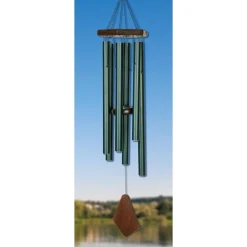 Nature´s Melody Windspiele & Gartenstecker - NATURE'S MELODY Klangspiel Premium, 18 x 15,7 x 99 cm Dunkelgrün