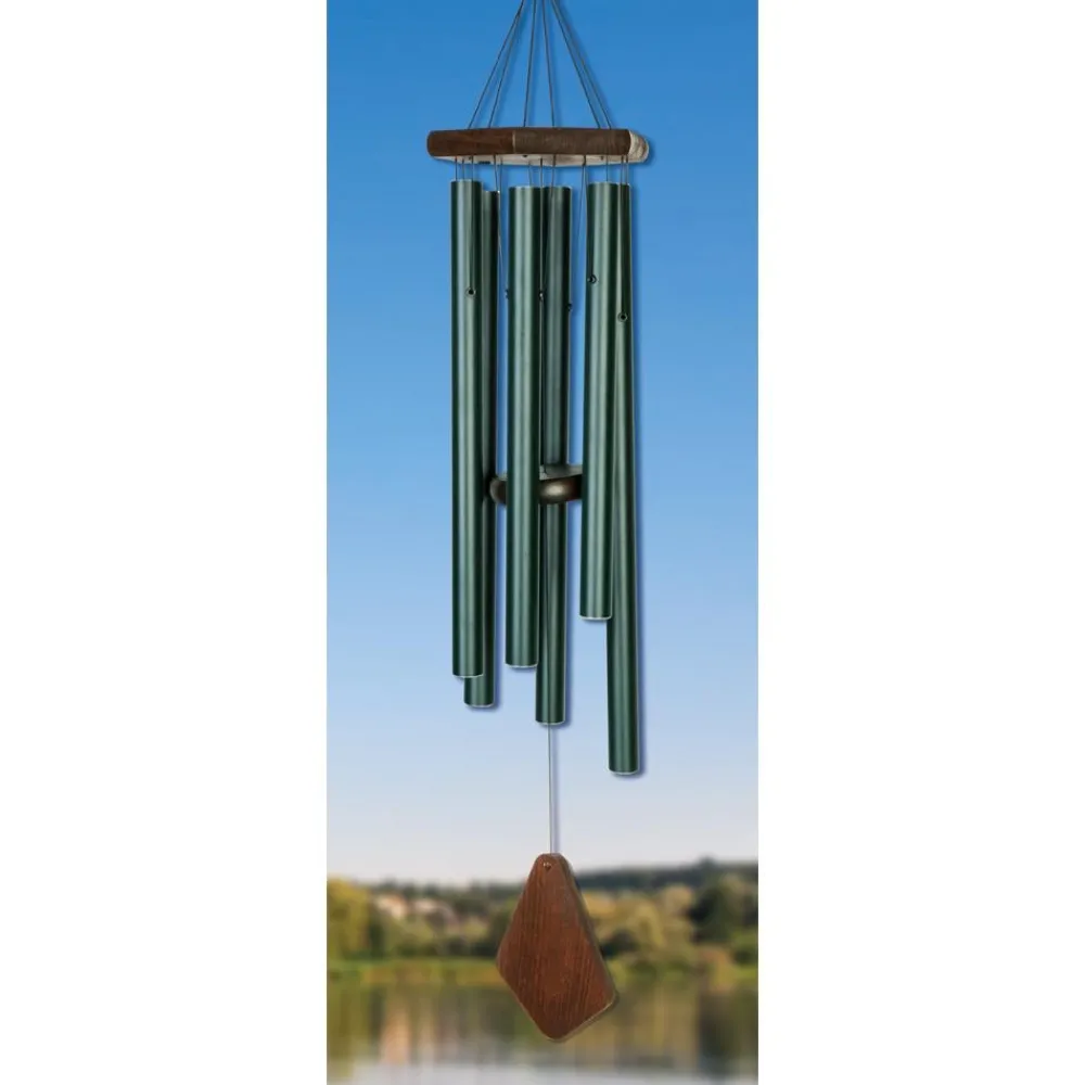 Nature´s Melody Windspiele & Gartenstecker - NATURE'S MELODY Klangspiel Premium, 18 x 15,7 x 99 cm Dunkelgrün