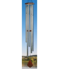 Nature´s Melody Windspiele & Gartenstecker - NATURE'S MELODY Klangspiel Premium, 17,8 x 15,2 x 144 cm Silber