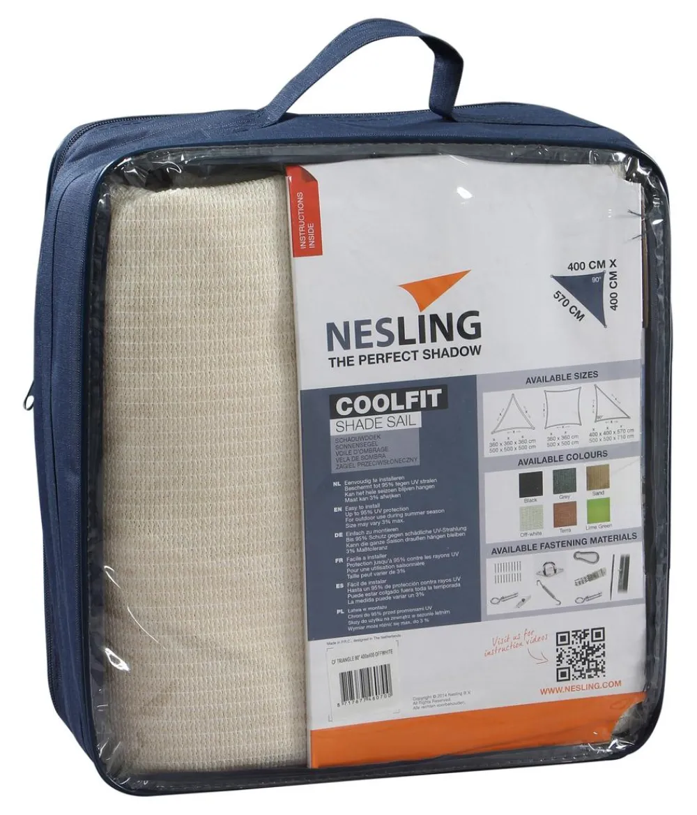Nesling Sonnensegel Coolfit, dreieckig, ca. B400/T Creme New