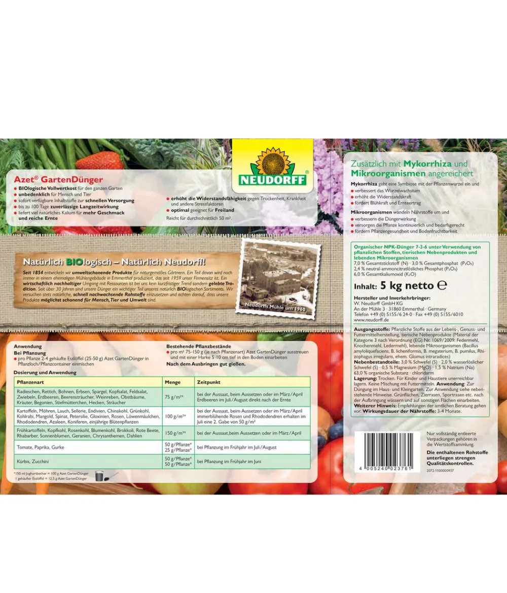 Neudorff Azet® Gartendünger, 5 kg Online
