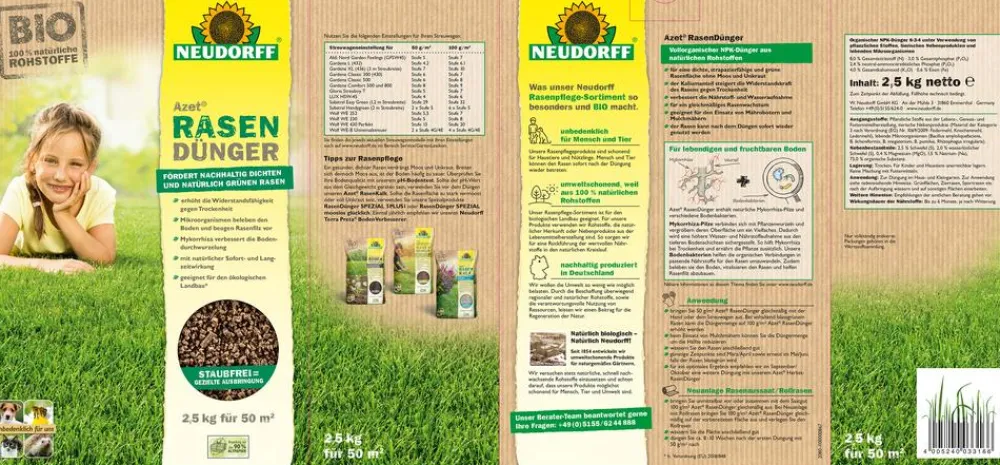 Neudorff ® Azet® Rasendünger, 2,5 kg Discount