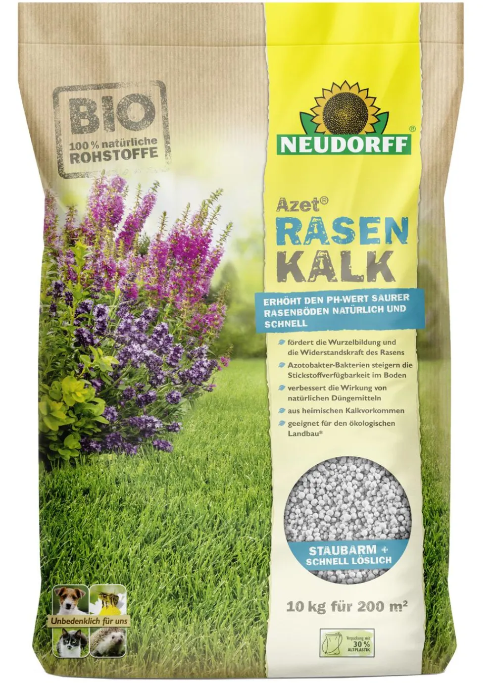 Neudorff Rasendünger - Azet® Rasen Kalk, 10 kg