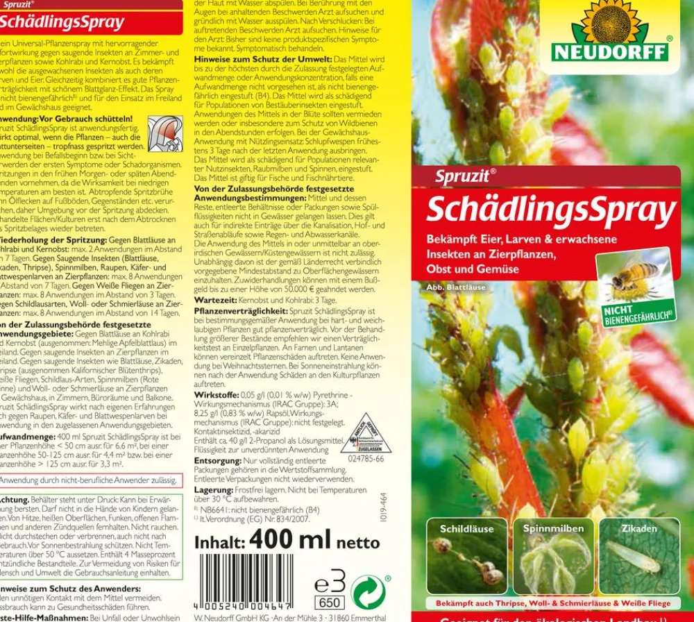 Neudorff Schädlingsbekämpfungsmittel - Spruzit® SchädlingsSpray, 400 ml
