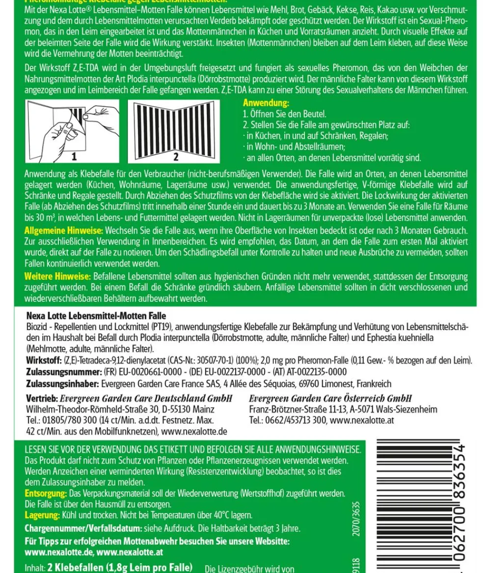 Nexa Lotte® Insektenschutz & Fallen > Lebensmittel-Motten Falle, 2 Stk.