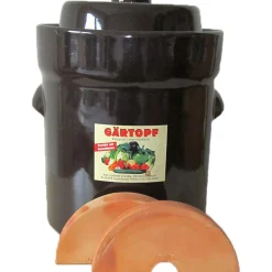Nik. Schmitt Saft- & Weinherstellung - Ton-Gärtopf, glasiert Dunkelbraun
