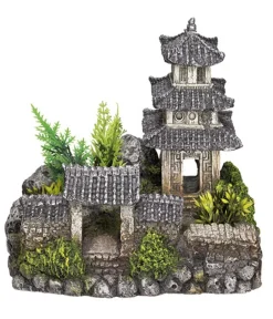 Nobby® Nobby Aquariumdeko Asiatischer Tempel mit Pflanzen, ca. B18,5/H17/T14,2 cm Sale