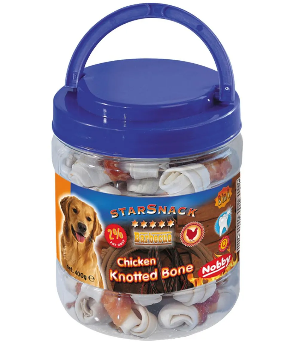 Nobby® Hundeleckerlies > Hundesnack StarSnack Barbecue Chicken Knotted Bone, Hühnchen, 400 g