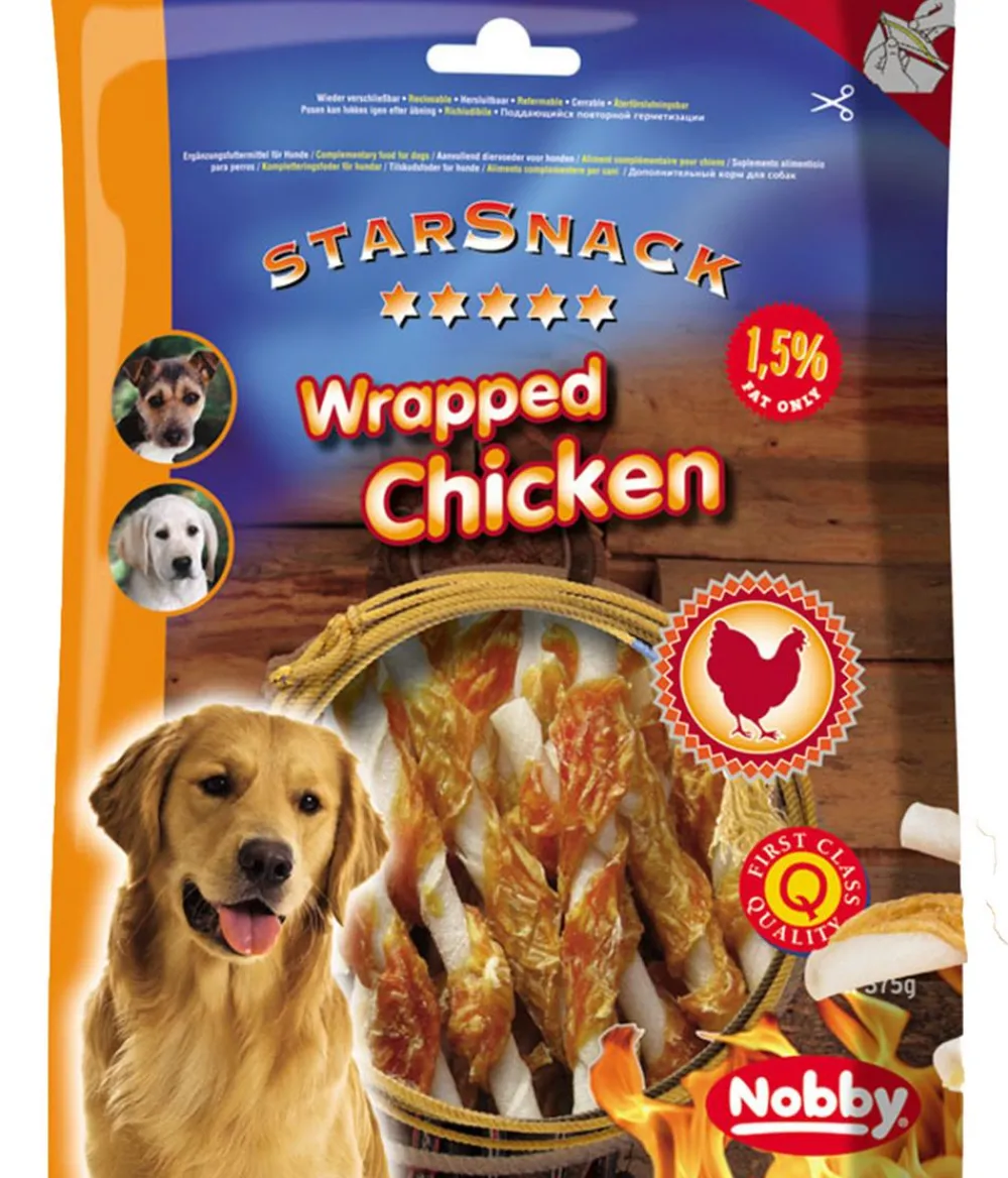 Nobby® Hundeleckerlies - Hundesnack StarSnack Wrapped Chicken, 375 g