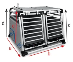 Nobby® Hundetransportboxen > Nobby Hundetransportbox Round Corner Doppelbox, ca. B96,5/H68,6/T83,5 cm