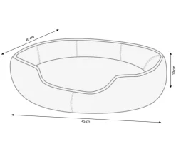 Nobby® Hundebetten & Körbe|Katzenbetten & Katzenkissen > Nobby Komfortbett Anda, oval,