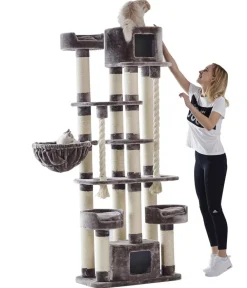 Nobby® Kratzbäume & Kratzmöbel - Nobby Kratzbaum Kyla, ca. B80/H209/T50 cm Dunkelbraun