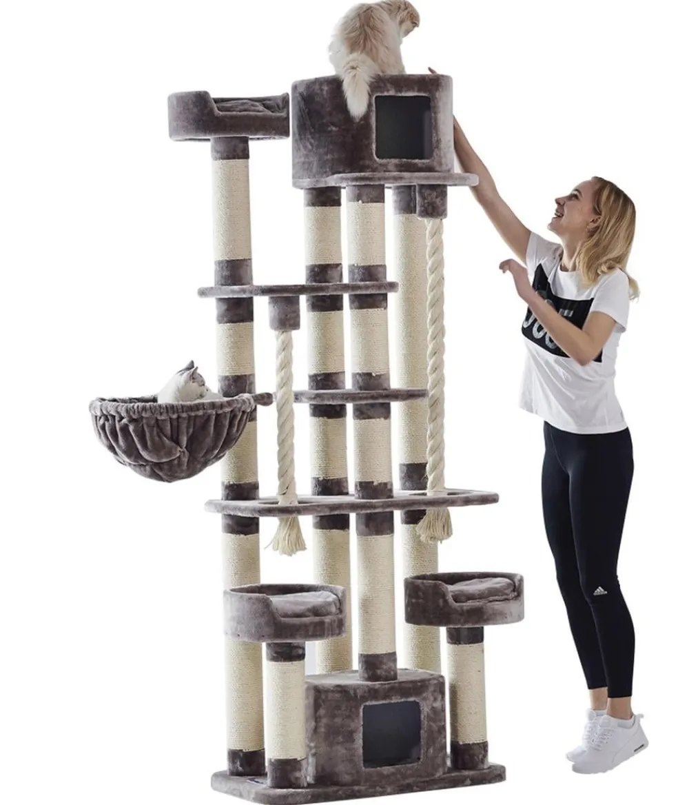 Nobby® Kratzbäume & Kratzmöbel - Nobby Kratzbaum Kyla, ca. B80/H209/T50 cm Dunkelbraun