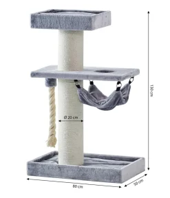 Nobby® Kratzbäume & Kratzmöbel - Nobby Kratzbaum Samar, ca. B50/H130/T80 cm Grau
