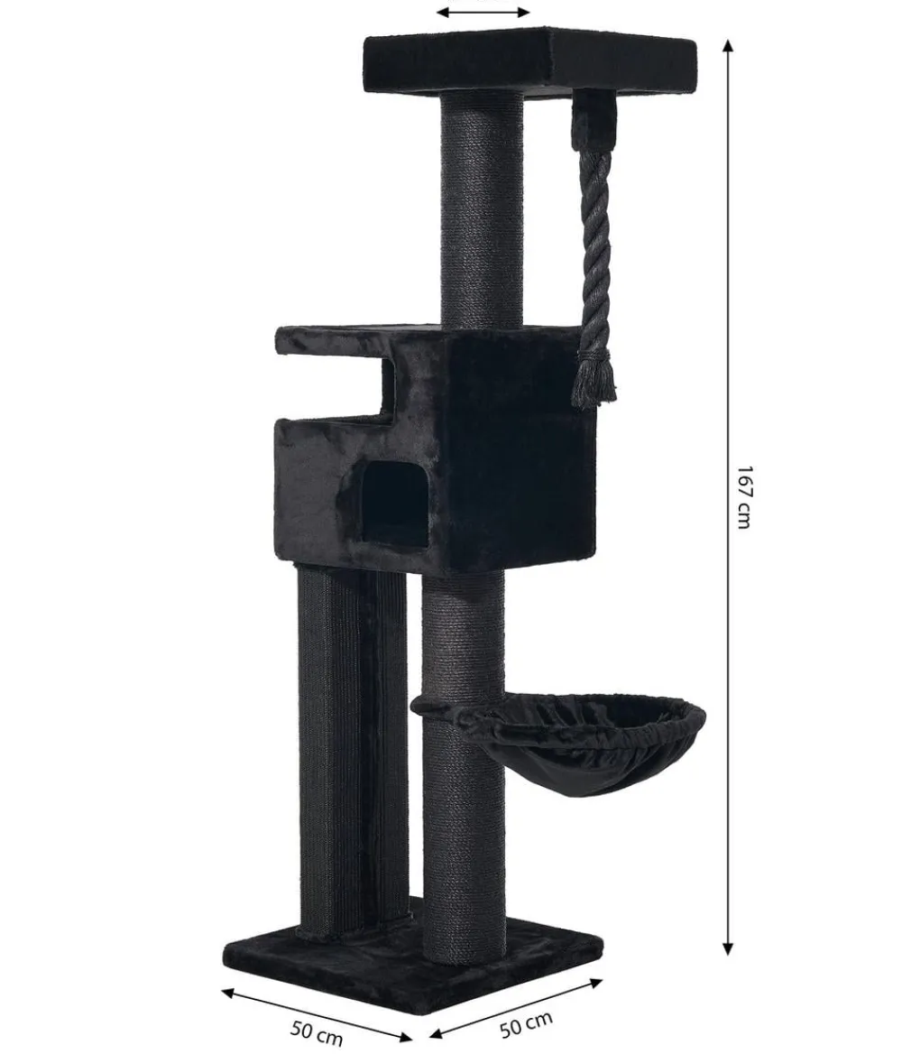 Nobby® Kratzbäume & Kratzmöbel - Nobby Kratzbaum Yoan, ca. B50/H167/T50 cm Schwarz