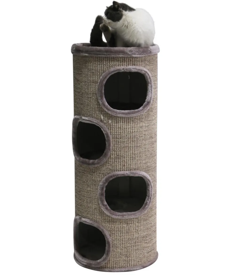 Nobby® Kratzbäume & Kratzmöbel - Nobby Kratztonne Rega III, cappucino, ca. Ø38/H98 cm Dunkelbraun