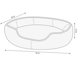 Nobby® Betten & Kissen|Hundebetten & Körbe > Nobby Orthopädisches Komfortbett Lago, oval, hell, ca. B85/H24/T60 cm