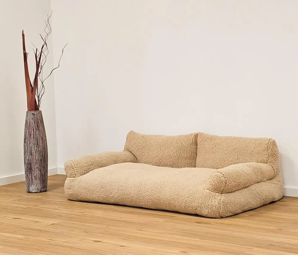 Nobby® Nobby Plüschsofa Teddy, rechteckig, Hellgrau New