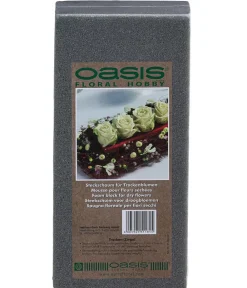 Oasis Bastelbedarf - ® Trockenziegel für Trockenblumen Grau