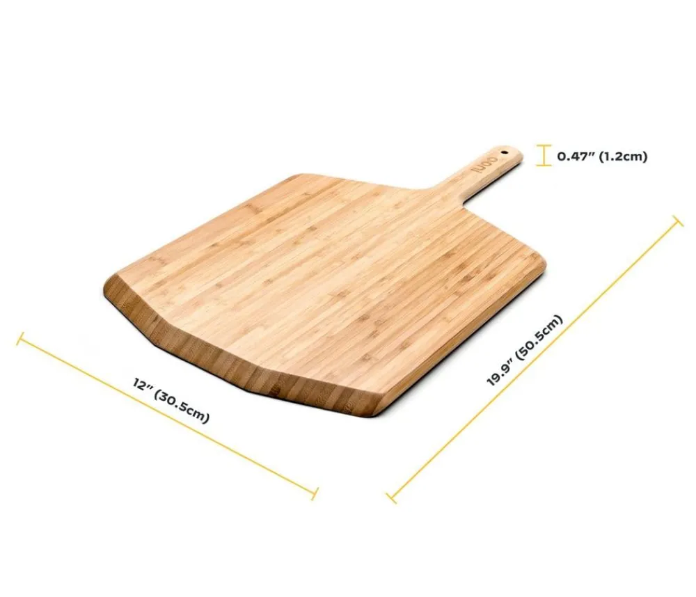 Ooni Pizzaöfen > Bambus Pizzaschieber/Servierbrett, ca. B30/H1/T50 cm