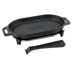 Ooni Pizzaöfen - Gusseisen-Grillpfanne, ca. B16/H6/T40 cm Schwarz