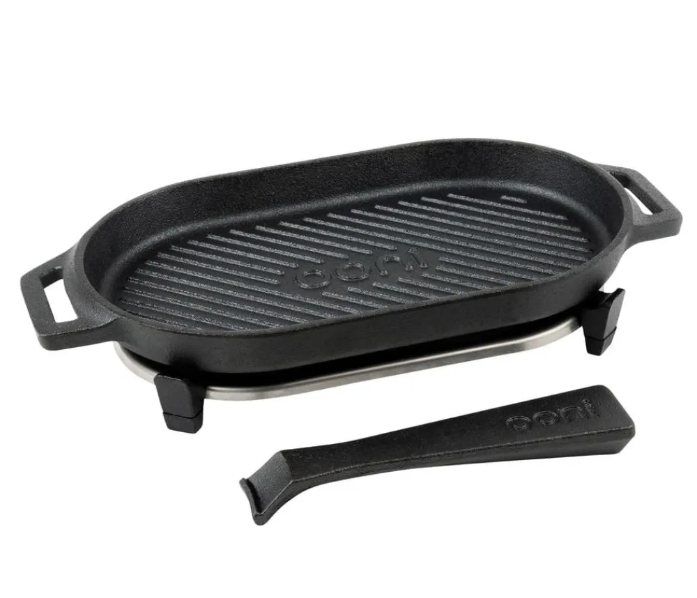Ooni Pizzaöfen - Gusseisen-Grillpfanne, ca. B16/H6/T40 cm Schwarz