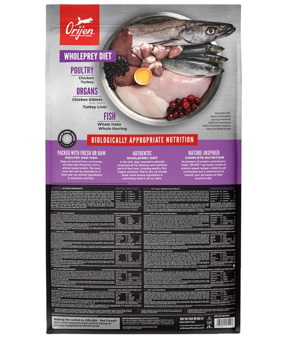 Orijen Trockenfutter Hund > ™ Trockenfutter für Hunde Puppy Large