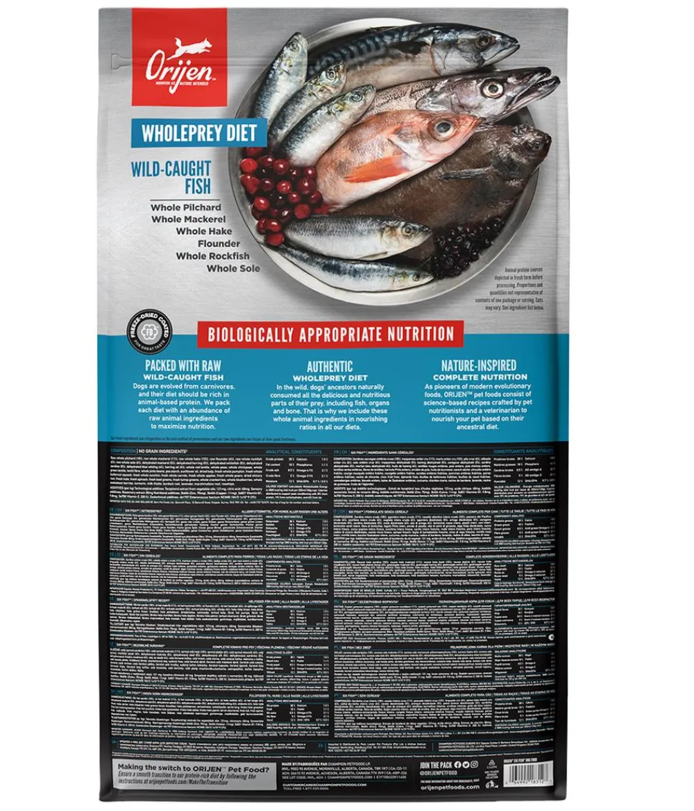 Orijen Trockenfutter Hund > ™ Trockenfutter für Hunde Six Fish