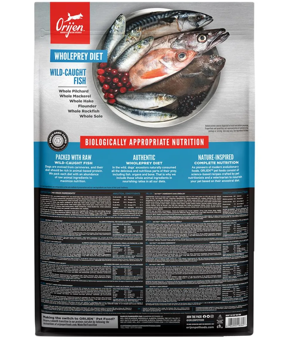 Orijen Trockenfutter Hund - ™ Trockenfutter für Hunde Six Fish