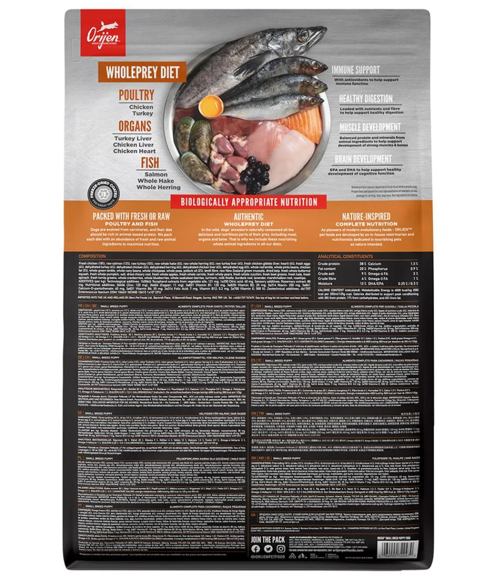 Orijen Trockenfutter Hund > ™ Trockenfutter für Hunde Small Breed Puppy