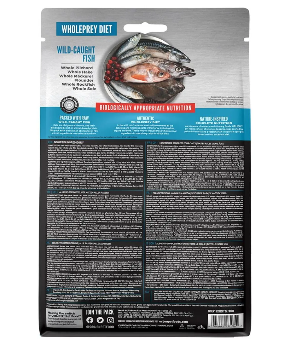 Orijen Trockenfutter Katze > ™ Trockenfutter für Katzen Six Fish