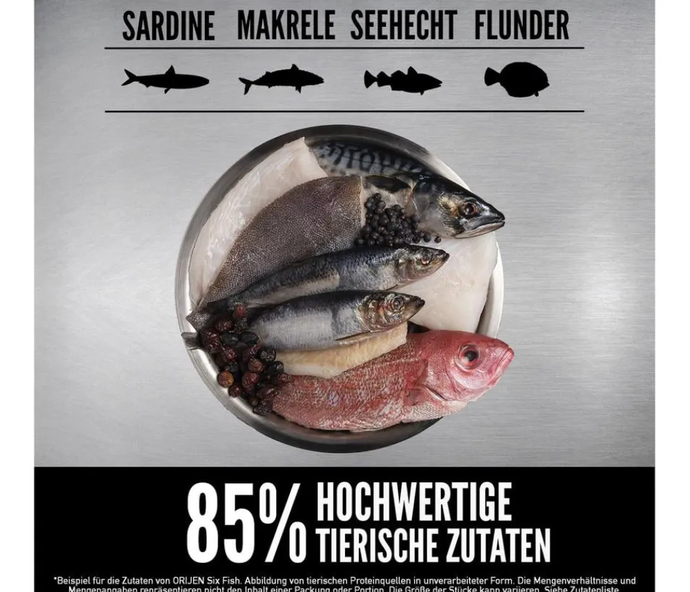 Orijen Trockenfutter Katze > ™ Trockenfutter für Katzen Six Fish