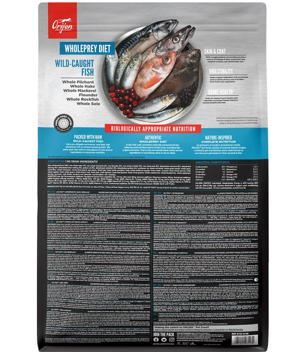 Orijen Trockenfutter Katze - ™ Trockenfutter für Katzen Six Fish