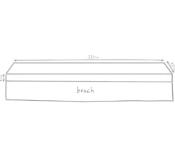 Outbag Sitzauflagen > Bankpolster Bench Plus, ca. B25/H8/T220 cm