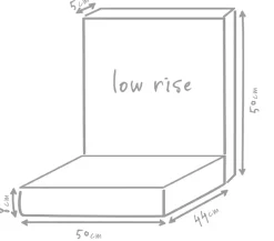 Outbag Sitzauflagen - Niederlehnerpolster Low Rise Plus, ca. B50/H8/T94 cm Hellgrün