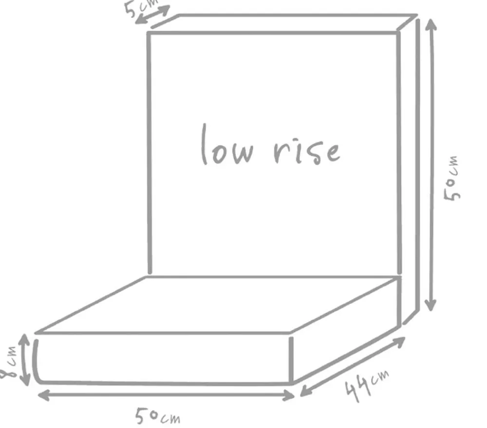 Outbag Sitzauflagen - Niederlehnerpolster Low Rise Plus, ca. B50/H8/T94 cm Hellgrün