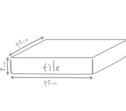 Outbag Sitzkissen|Dekokissen > Outdoor-Sitzkissen Tile Plus, ca. B45/H8/T45 cm