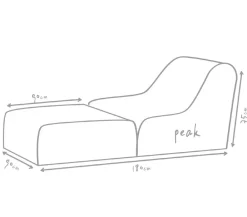 Outbag Sitzsäcke > Outdoor-Sitzsack Peak Plus, ca. B90/H75/T180 cm
