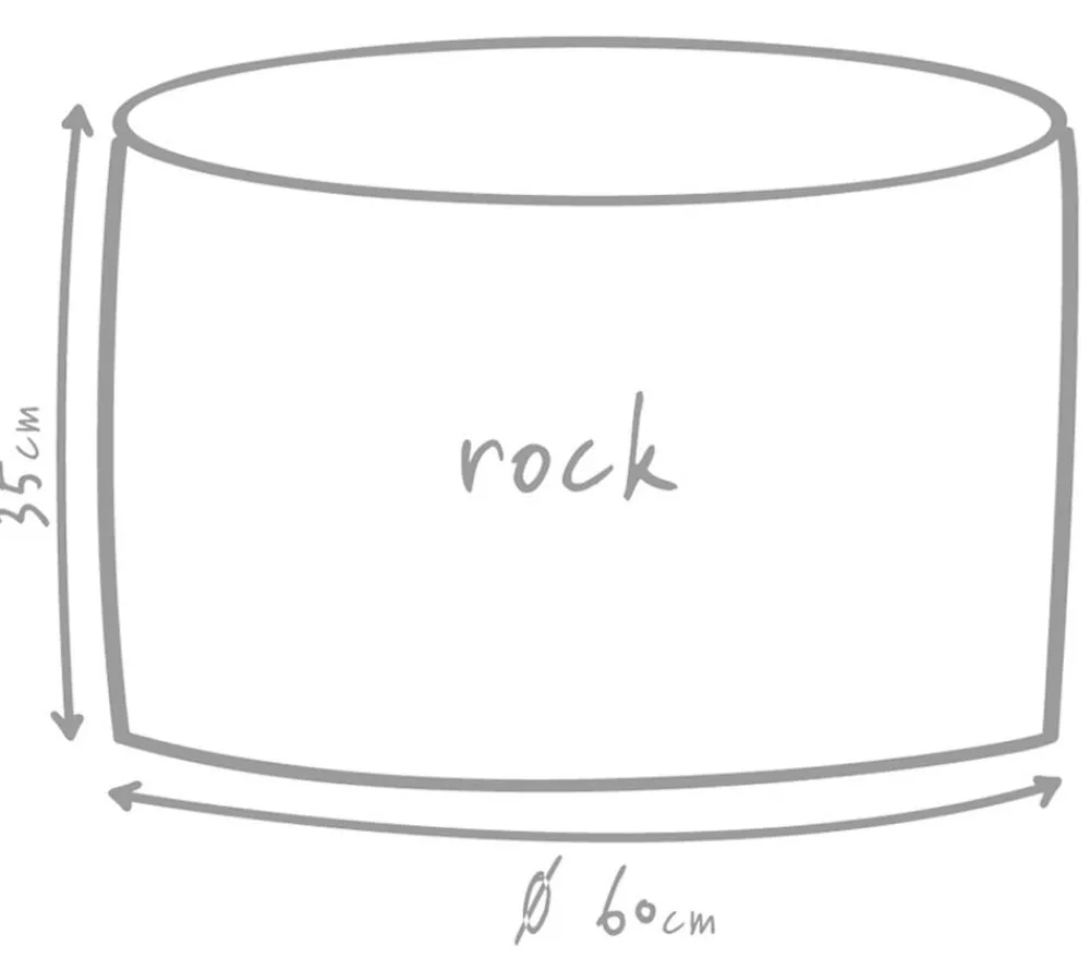 Outbag Sitzsäcke - Outdoor-Sitzsack Rock Plus, ca. Ø60/H35 cm Hellgrau